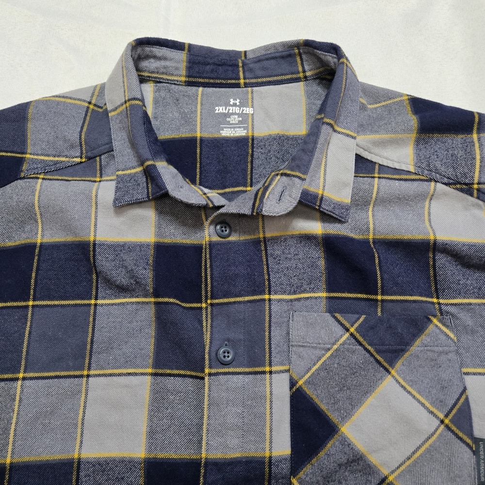 Under Armour Tradesman Flex Flannel Shirt Mens 2XL‎ XXL Plaid Button Up Outdoor - Picture 2 of 6